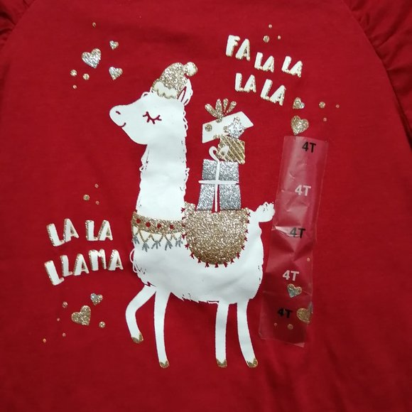 BNWT Epic Threads Girls Long Sleeve Tees Red Size 4T - Picture 3 of 3